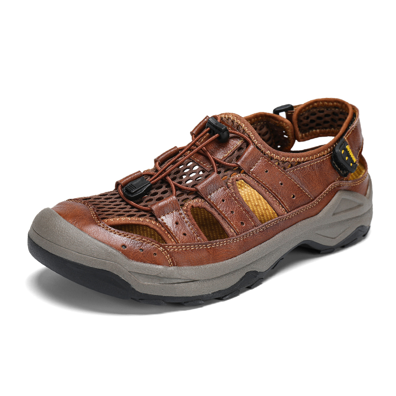 Men Shoes Size 46 - 새로운 여름 정품 가죽 남성 샌들