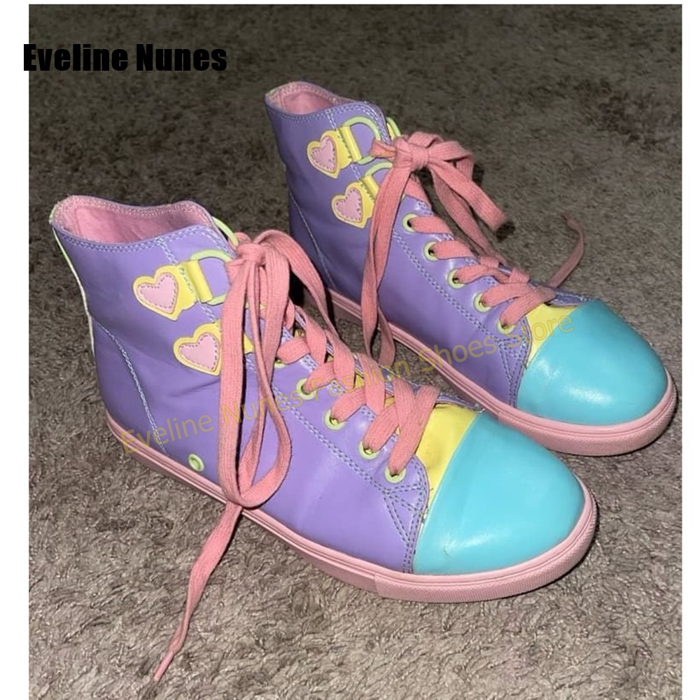 Casual Sneaker Low - Y2K 걸 스윗 하이탑 스니커즈 컬러