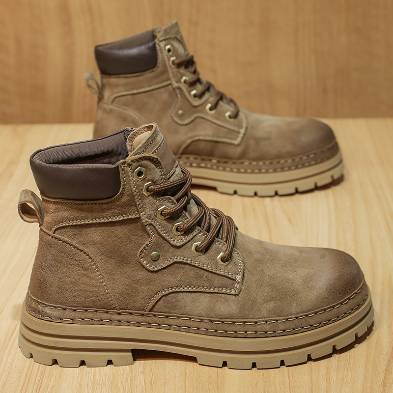 Men'S Shoes For Work - 남성용 패션 봄 플랫폼 부츠 편안한