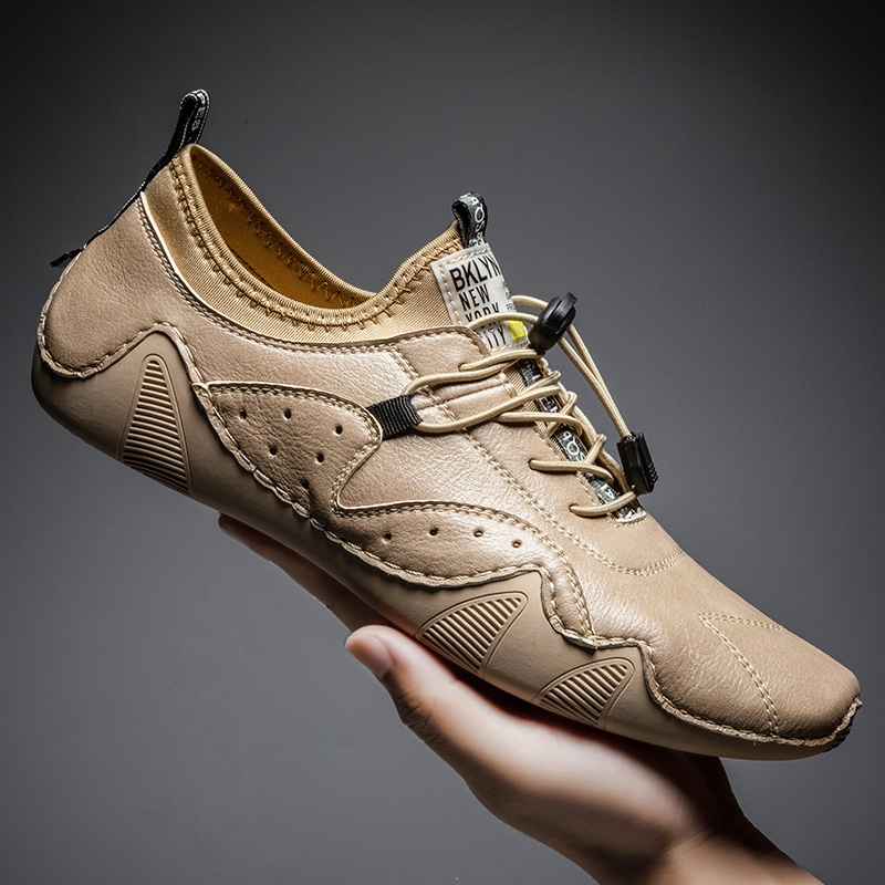 Men Shoes Zegna - 남성 운전 신발을위한 가죽 캐주얼 스니커즈