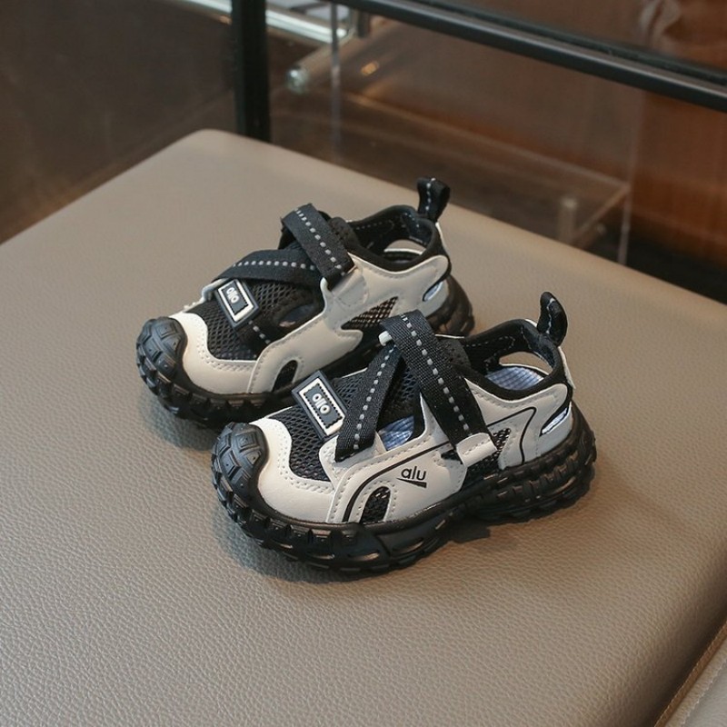 Velcro Strap Sandal - 유아용 통기성 메쉬 막힌 앞코 스포츠
