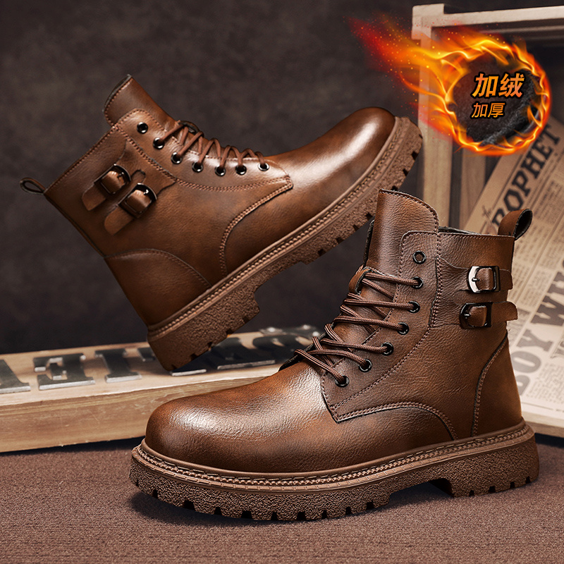 Men Shoes Size 46 - 새로운 남성 스노우 부츠 소가죽 겨울