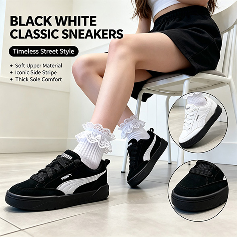 Men Shoes Puma - 남성 푸마 401606-15 블랙 화이트 스웨이드