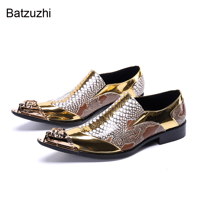 Men Shoes Size 46 - Batzuzhi 남성 신발 럭셔리 핸드메이드 포인티드