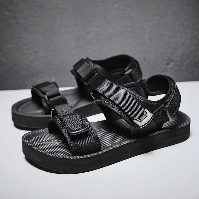 넓은 발을 위한 조절 가능한 플랫 샌들, 훅앤루프 스트 - Velcro Strap Sandal 리뷰 및 가격