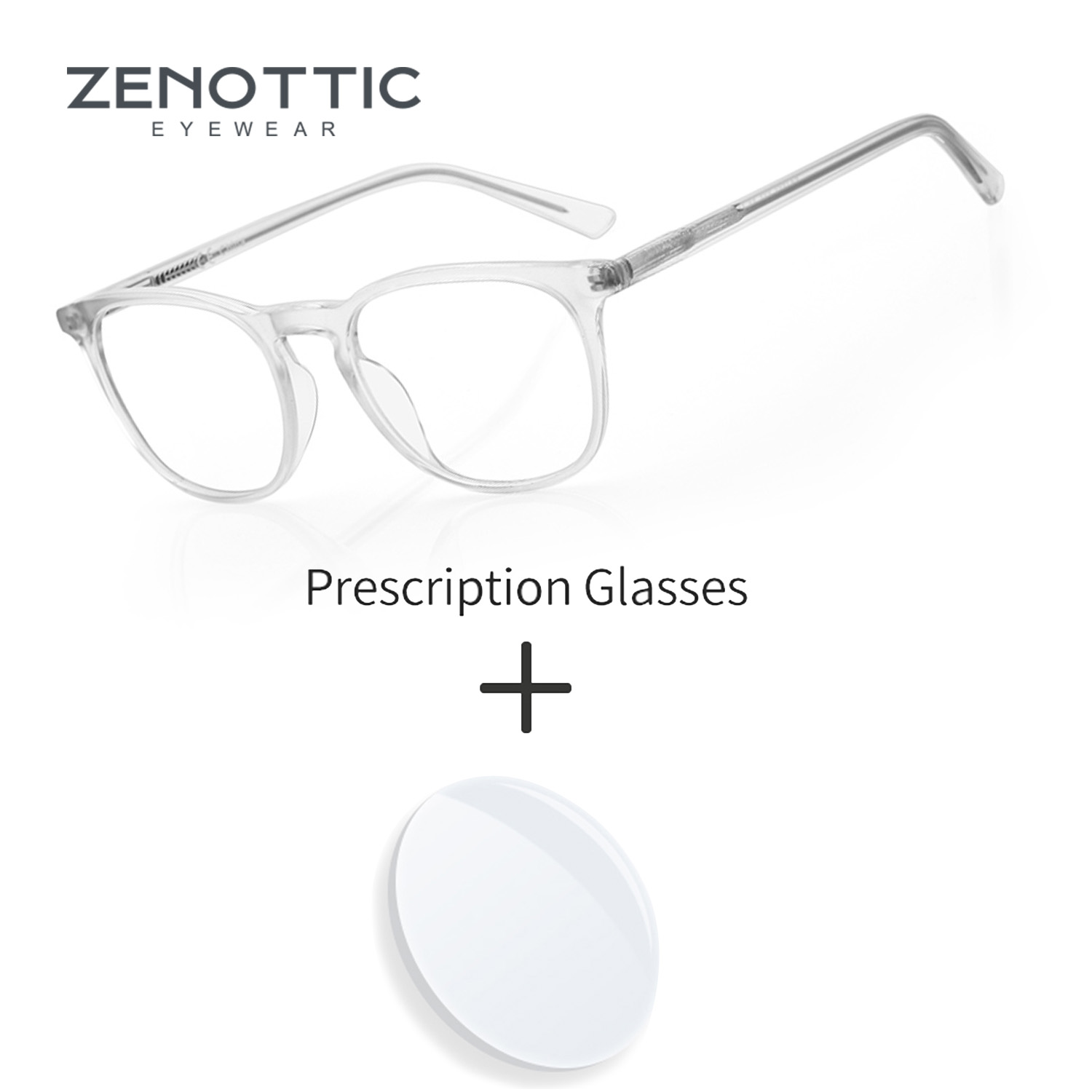 ZENOTTIC 수제 아세테이트 투명 사각형 처방 안경 - Men Shoes Zegna 리뷰 및 가격