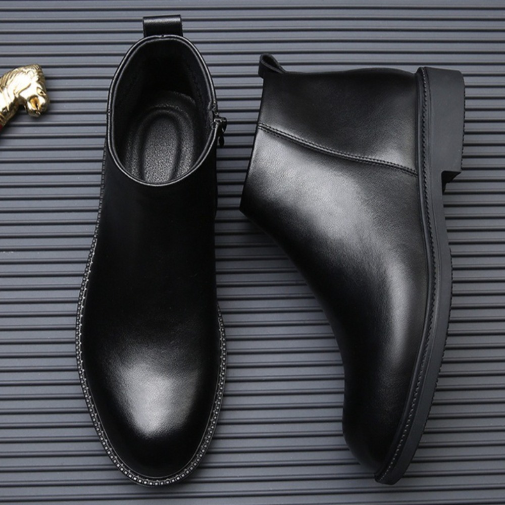 남성용 첼시 부츠 가을 겨울 가죽 남성 부츠 영국 스타 - Men Shoes Size 46 리뷰 및 가격