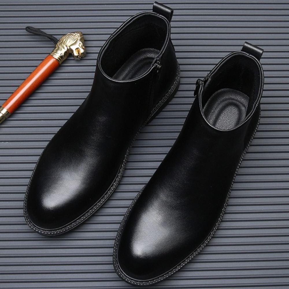 남성용 첼시 부츠 가을 겨울 가죽 남성 부츠 영국 스타 - Men Shoes Size 46 리뷰 및 가격