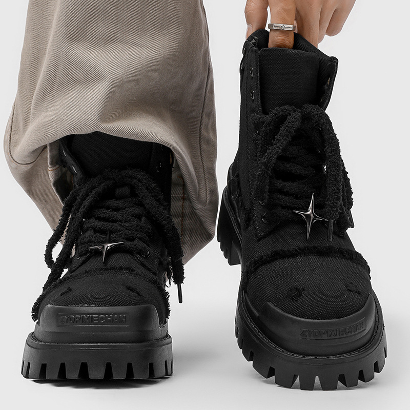 남성용 하이탑 플랫폼 부츠 두꺼운 밑창 캐주얼 워크 부 - Men'S Shoes For Work 리뷰 및 가격