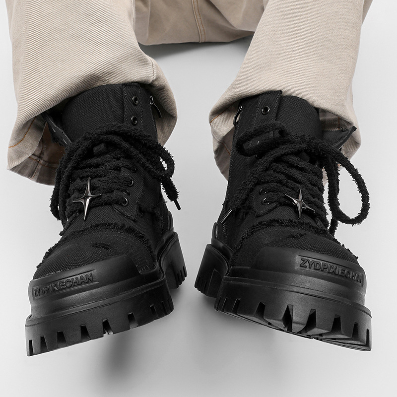 남성용 하이탑 플랫폼 부츠 두꺼운 밑창 캐주얼 워크 부 - Men'S Shoes For Work 리뷰 및 가격