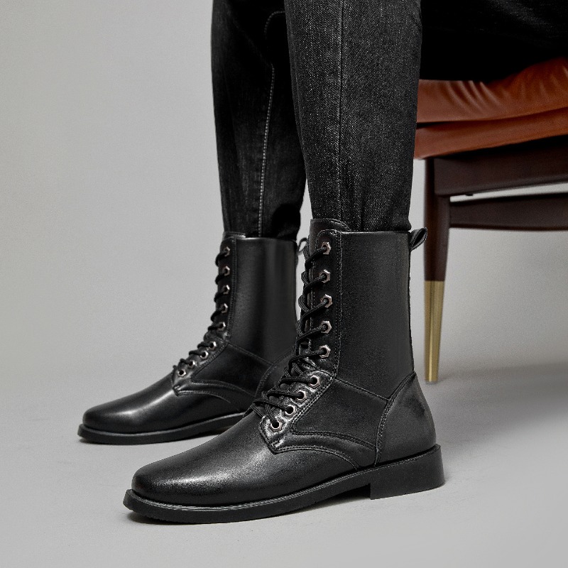 하이탑 가죽 부츠 아웃도어 전술 전투 부츠 남성용 보안 - Men'S Shoes For Work 리뷰 및 가격