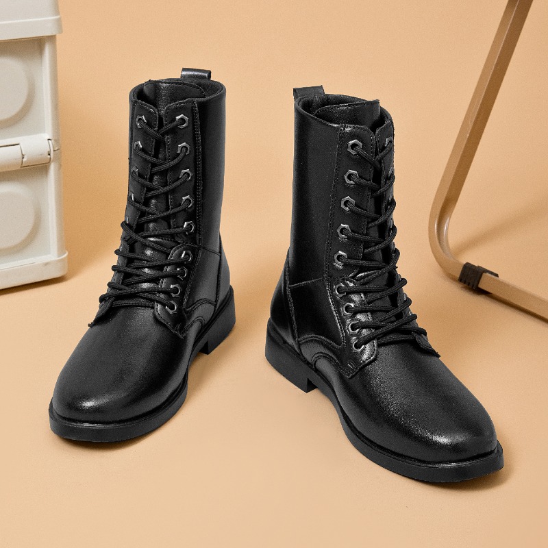 하이탑 가죽 부츠 아웃도어 전술 전투 부츠 남성용 보안 - Men'S Shoes For Work 리뷰 및 가격
