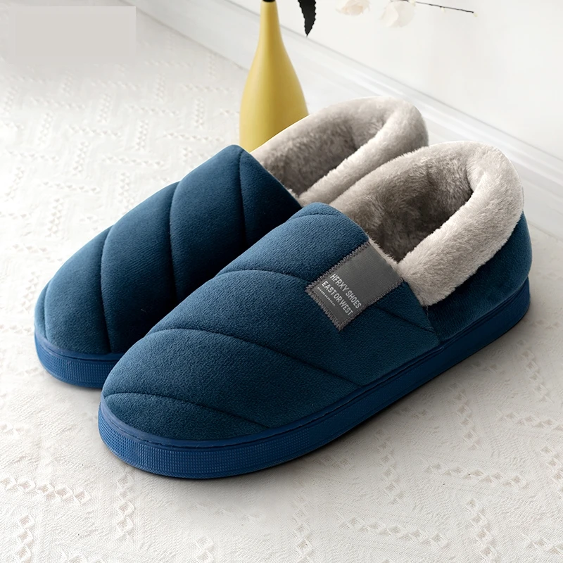 새로운 남성 슬리퍼 겨울 단색 랩 힐 플러시 슬리퍼 미 - Men Shoes Size 46 리뷰 및 가격