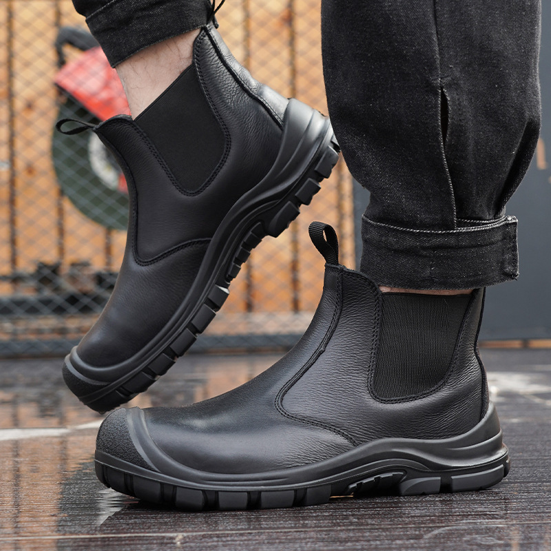 대형 남성용 패션 스틸 토 커버 작업화 소가죽 안전화  - Men'S Shoes For Work 리뷰 및 가격