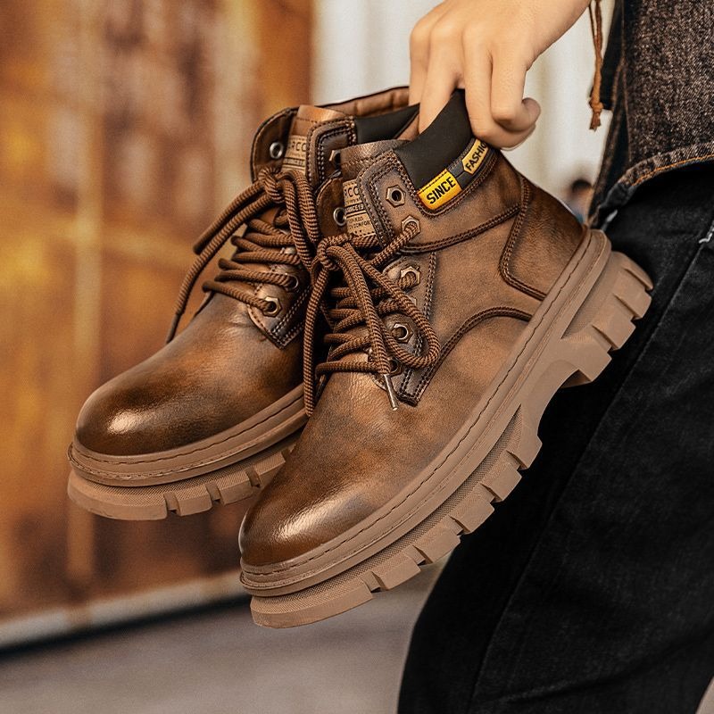 빈티지 남성 플랫폼 앵클 부츠 가을 겨울 영국 첼시 가 - Men'S Shoes For Work 리뷰 및 가격