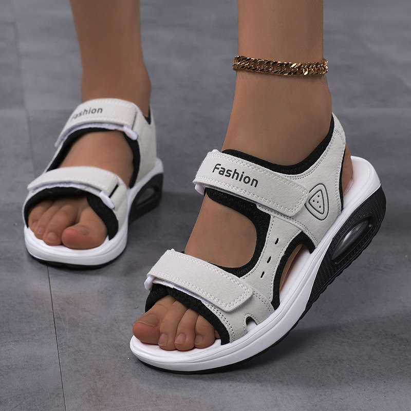 여성용 정형외과 에어쿠션 샌들 여름 페프토 비치 샌들  - Velcro Strap Sandal 리뷰 및 가격