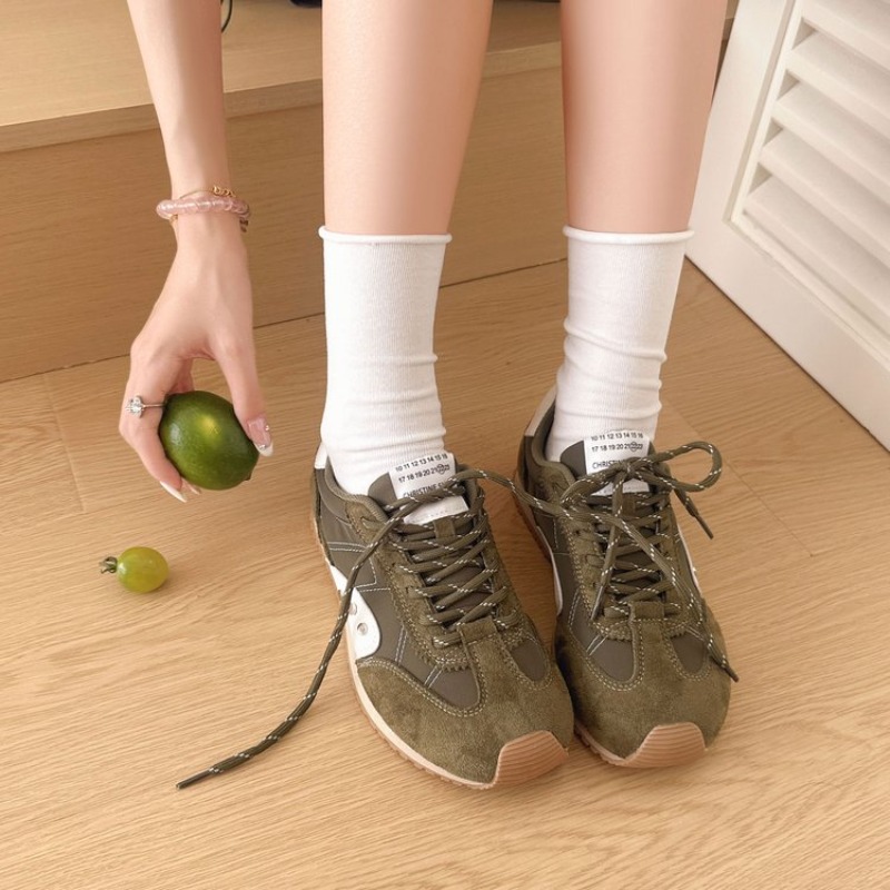 레트로 컬러 블록 스니커즈 여성용 부드러운 플랫 런닝화 - Casual Sneaker Low 리뷰 및 가격