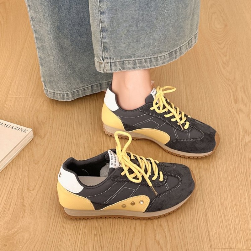 레트로 컬러 블록 스니커즈 여성용 부드러운 플랫 런닝화 - Casual Sneaker Low 리뷰 및 가격