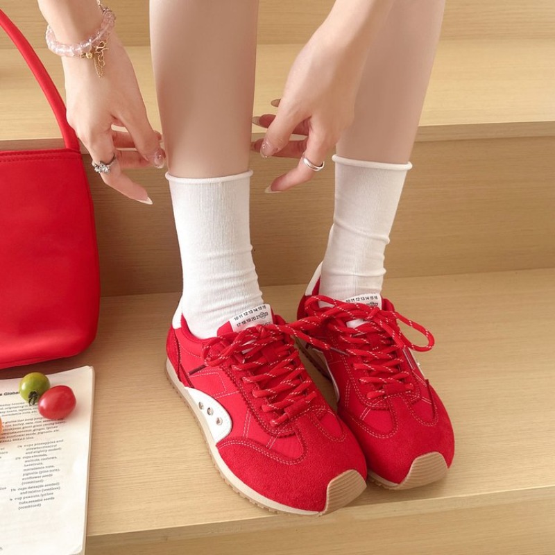 레트로 컬러 블록 스니커즈 여성용 부드러운 플랫 런닝화 - Casual Sneaker Low 리뷰 및 가격