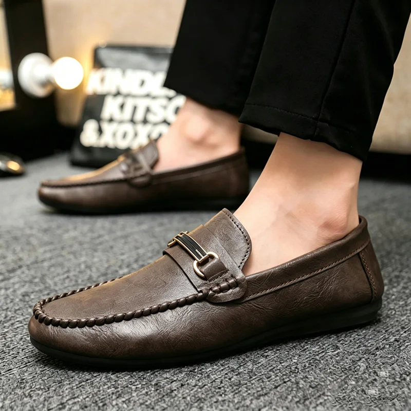 영국 스타일 남성용 가죽 로퍼, 빅 사이즈 46, 편안 - Men Shoes Size 46 리뷰 및 가격