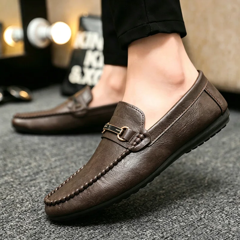 영국 스타일 남성용 가죽 로퍼, 빅 사이즈 46, 편안 - Men Shoes Size 46 리뷰 및 가격