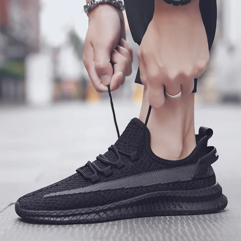 남성용 직조 신발 2025 신상 브랜드 통기성 스포츠화 - Men Shoes Sneakers 리뷰 및 가격