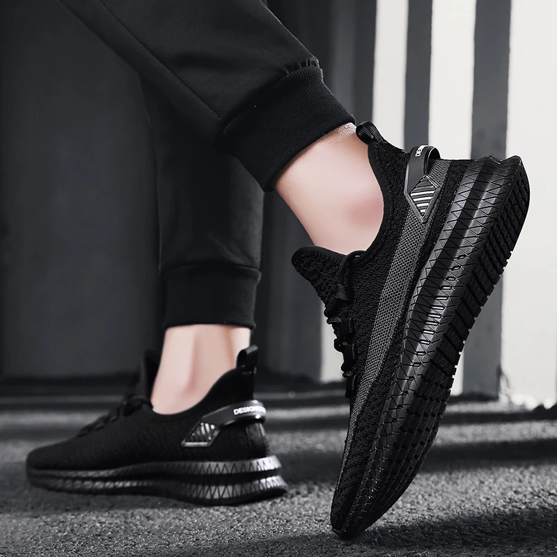 남성용 직조 신발 2025 신상 브랜드 통기성 스포츠화 - Men Shoes Sneakers 리뷰 및 가격