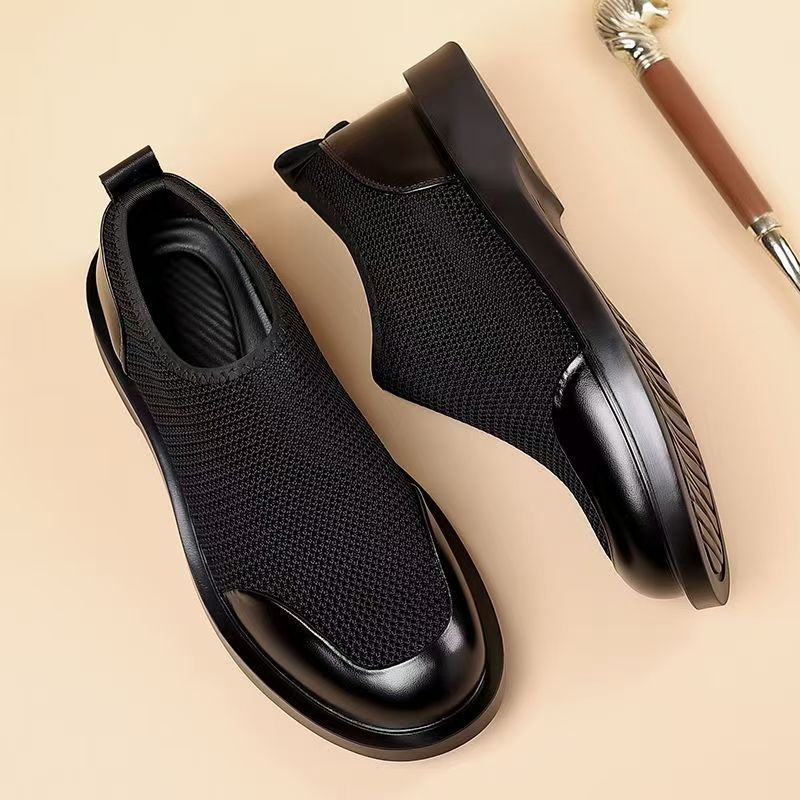 새로운 남성 여름 패셔너블한 대형 캐주얼 가죽 신발 통 - Men Shoes Uk 리뷰 및 가격