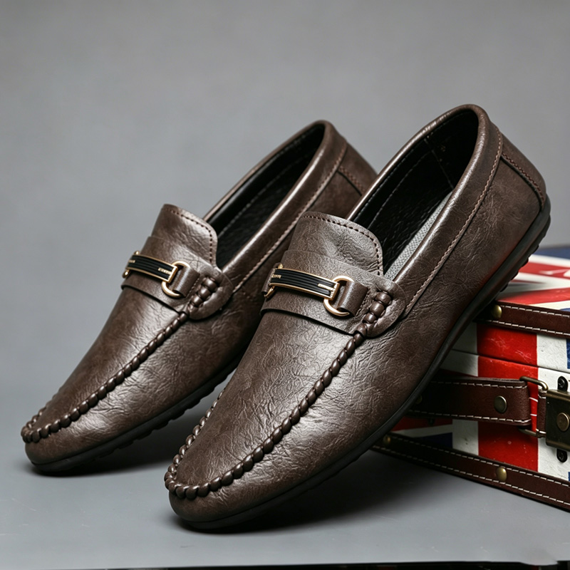 클래식 블랙 가죽 로퍼 남성용 빅사이즈 46 통기성 슬 - Men Shoes Size 46 리뷰 및 가격