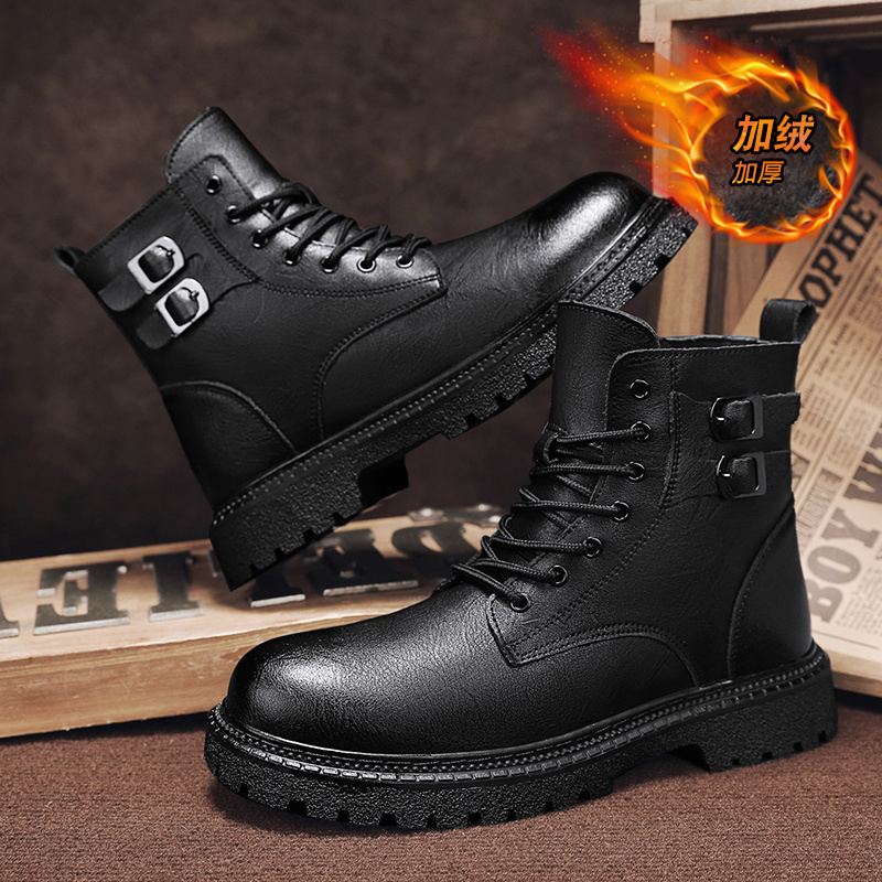 새로운 남성 스노우 부츠 소가죽 겨울 두꺼운 플러시 방 - Men Shoes Size 46 리뷰 및 가격