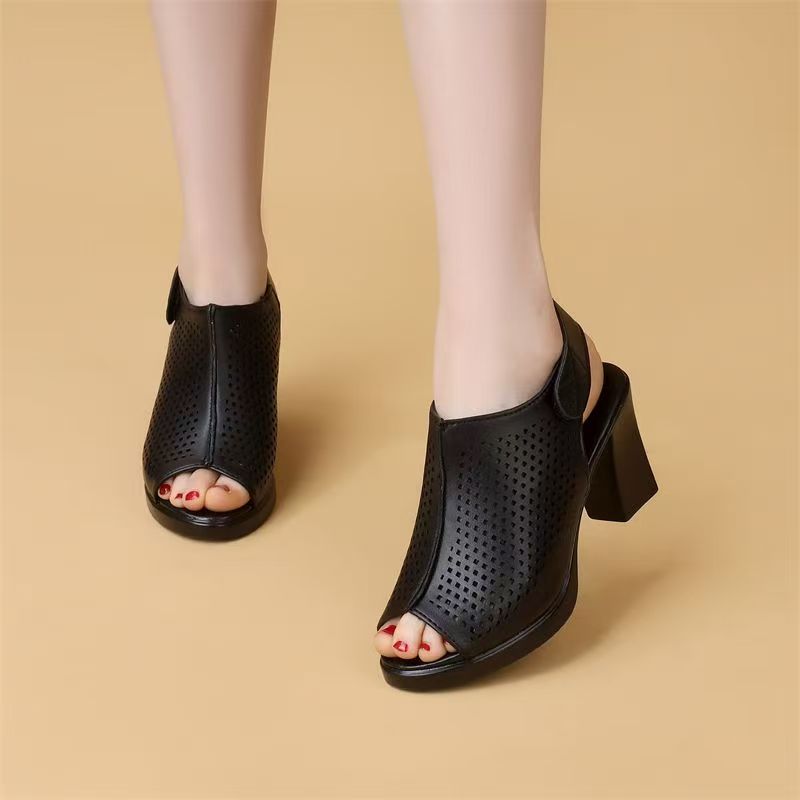 여성용 빅사이즈 하이힐 피프토 샌들 여름 신상 소프트  - Velcro Strap Sandal 리뷰 및 가격
