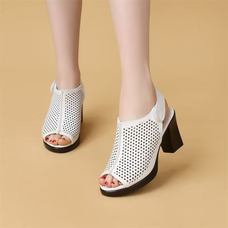 여성용 빅사이즈 하이힐 피프토 샌들 여름 신상 소프트  - Velcro Strap Sandal 리뷰 및 가격