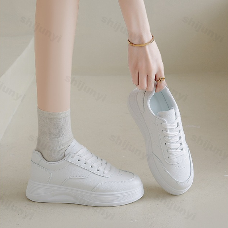 여성용 흰색 신발 2025 가을 신상 통기성 편안한 플 - Casual Sneaker Low 리뷰 및 가격