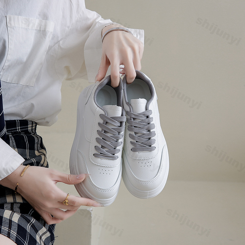 여성용 흰색 신발 2025 가을 신상 통기성 편안한 플 - Casual Sneaker Low 리뷰 및 가격