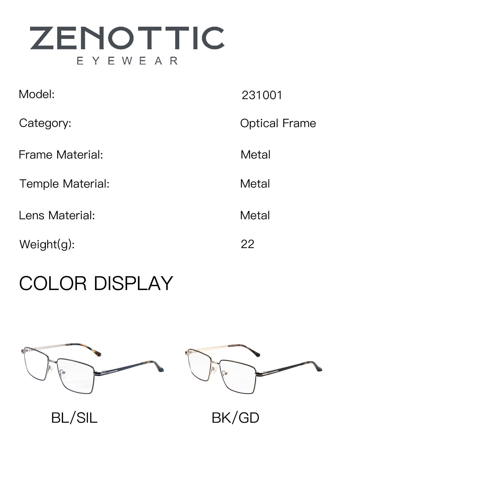 ZENOTTIC M 사이즈 직사각형 풀 프레임 메탈 남 - Men Shoes Zegna 리뷰 및 가격
