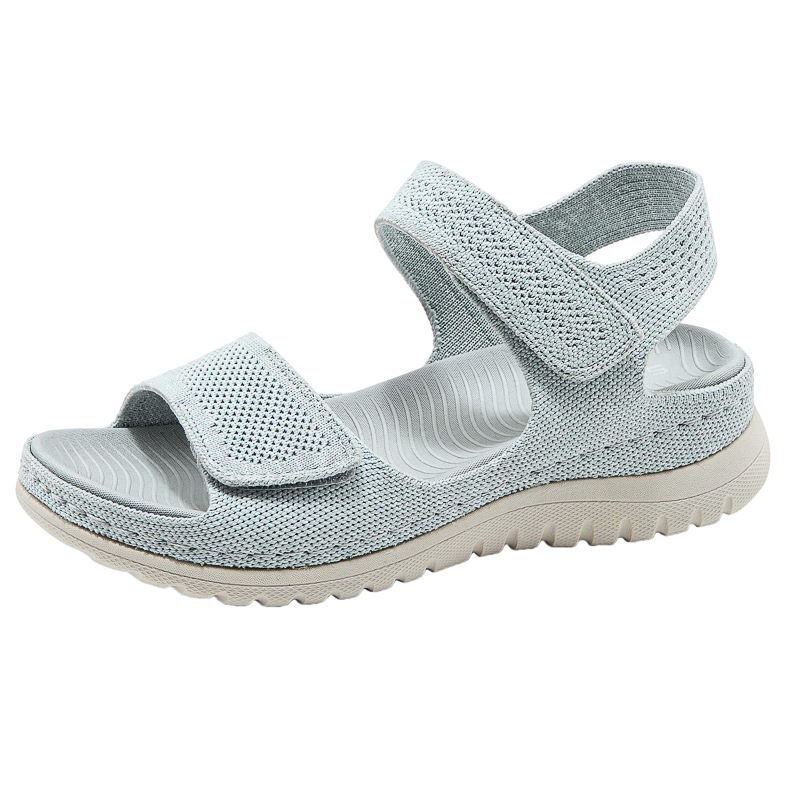 여성용 니트 메쉬 플랫폼 스포츠 샌들, 이중 벨크로 발 - Velcro Strap Sandal 리뷰 및 가격