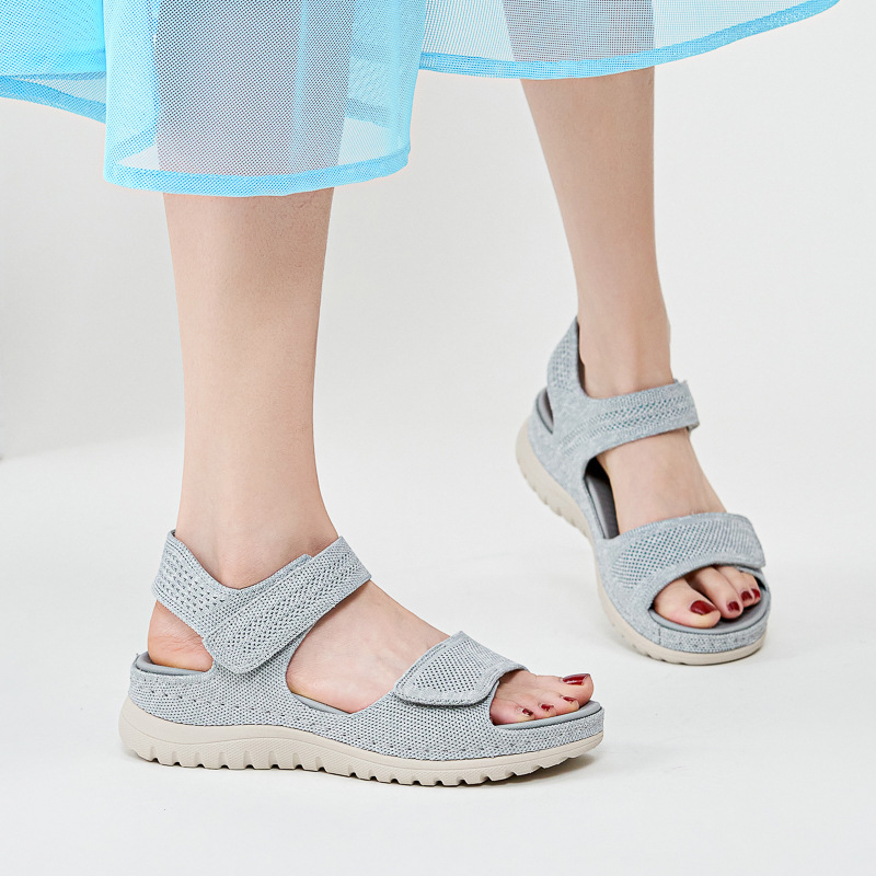 여성용 니트 메쉬 플랫폼 스포츠 샌들, 이중 벨크로 발 - Velcro Strap Sandal 리뷰 및 가격