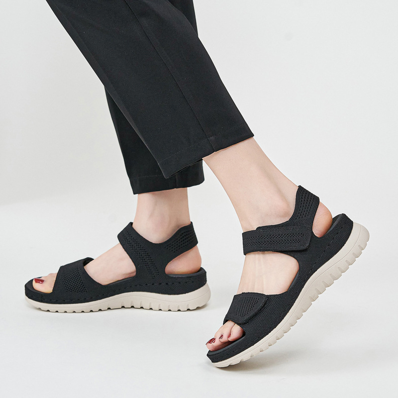 여성용 니트 메쉬 플랫폼 스포츠 샌들, 이중 벨크로 발 - Velcro Strap Sandal 리뷰 및 가격